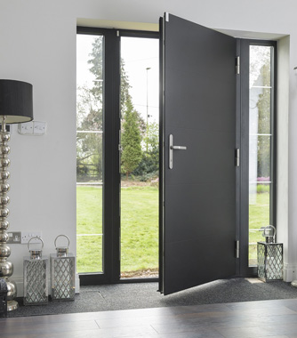S 200 contemporary front and back aluminium doors