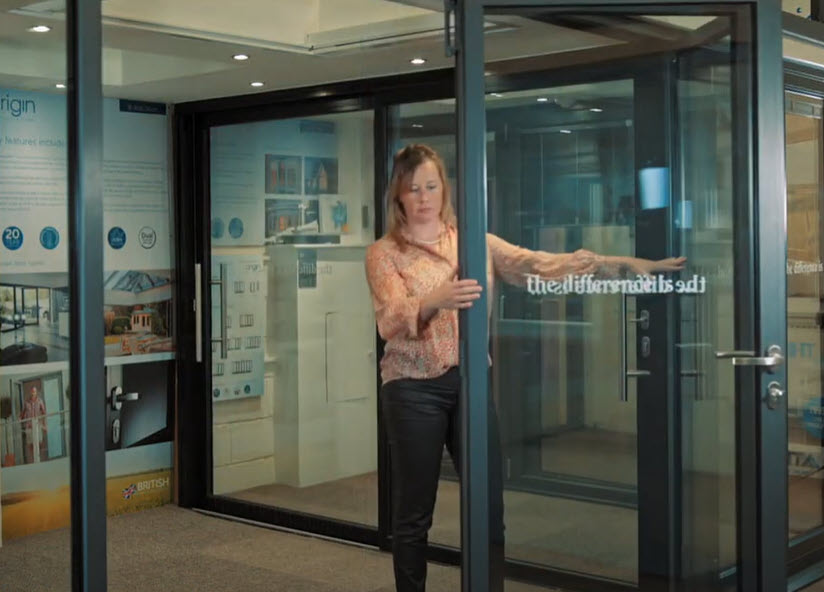 sliding doors at bristol bifold showroom short